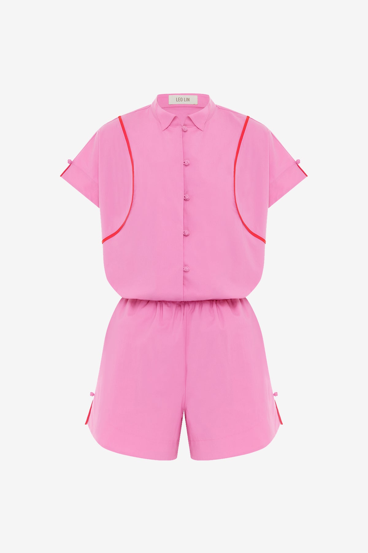 LEO LIN — McGrath summer two-piece set in pink.