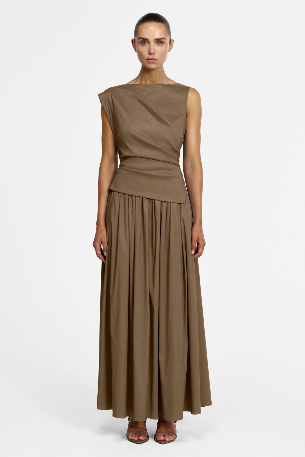 ACLER — Robakker maxi dress in sepia.