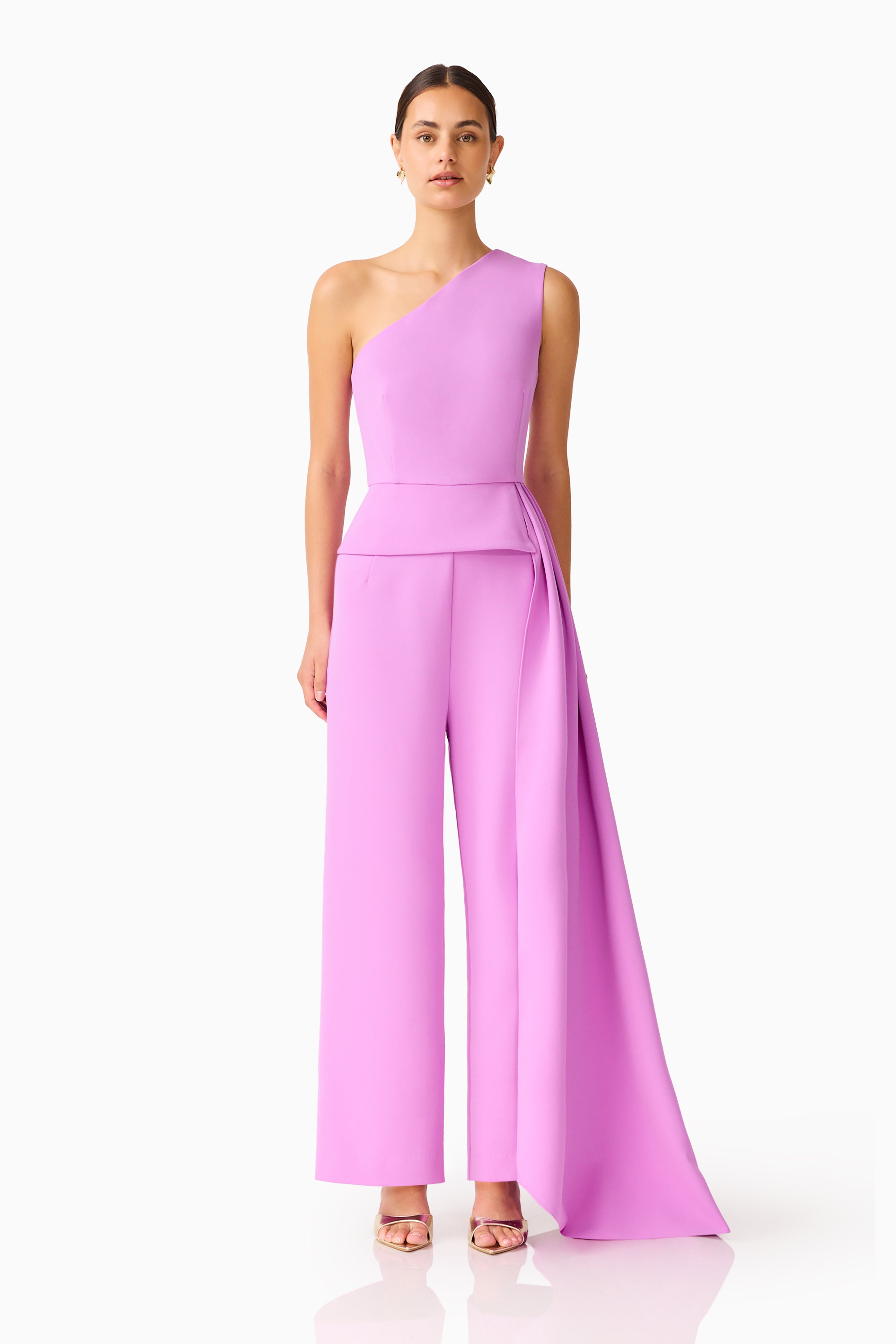 ELLIATT — Solenne jumpsuit in orchid purple.