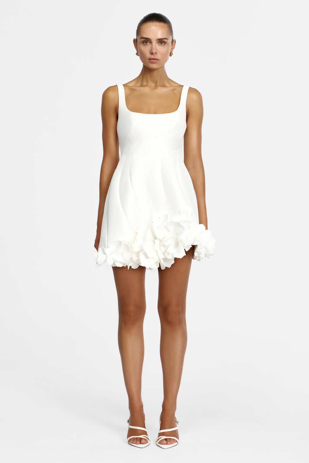 ACLER — Winchester mini dress in ivory.