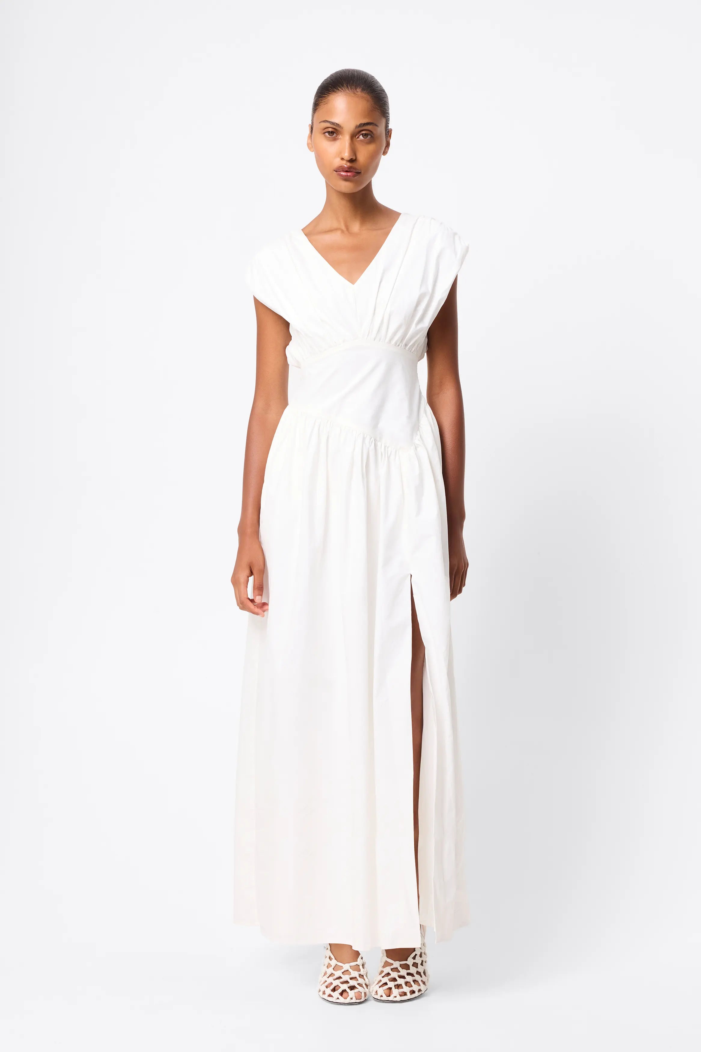 Mossman — Palencia maxi dress in white.